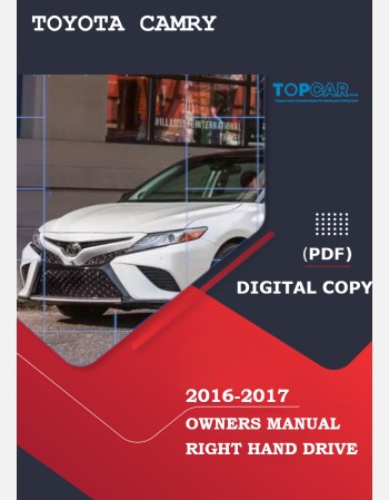 toyota camry 2016-2017 owners manual in english